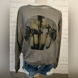 Revolve Eleven Paris Gold Digger Sweatshirt | Gray | Small | EUC